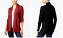JM Collection Ribbed Open-Front Cardigan, Created for Macy's